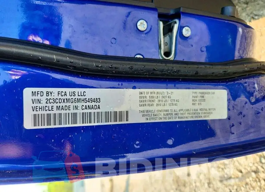 2C3CDXMG6MH549483 Photo# 13