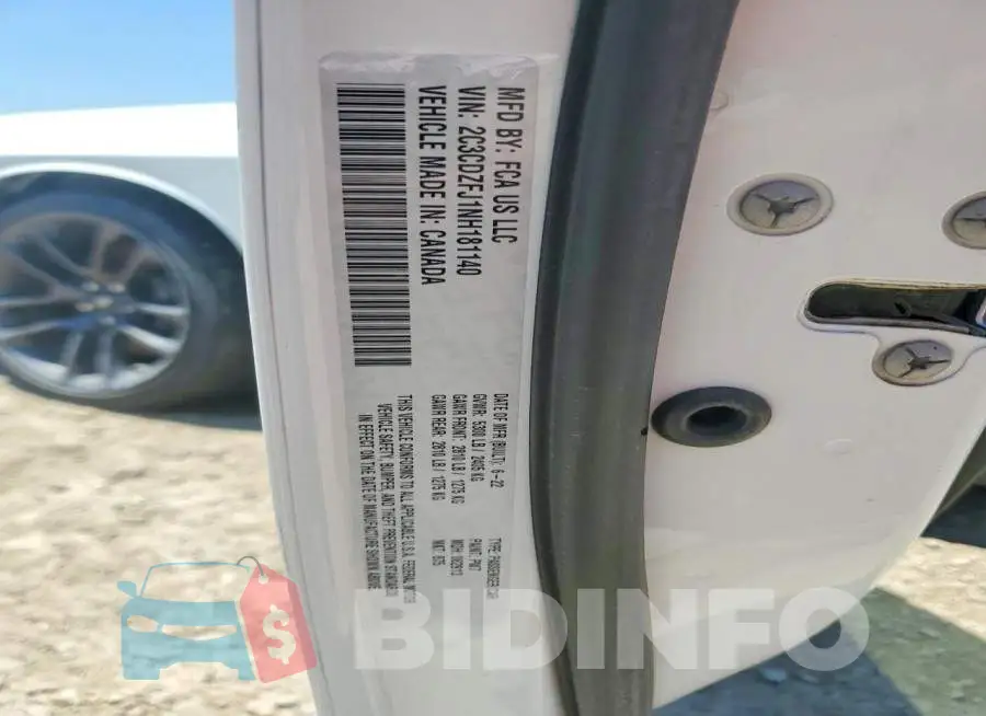 2C3CDZFJ1NH181140 Photo# 12
