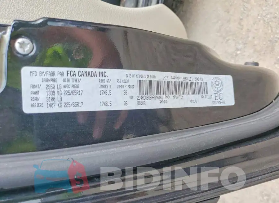 2C4RDGBG8HR646161 Photo# 14
