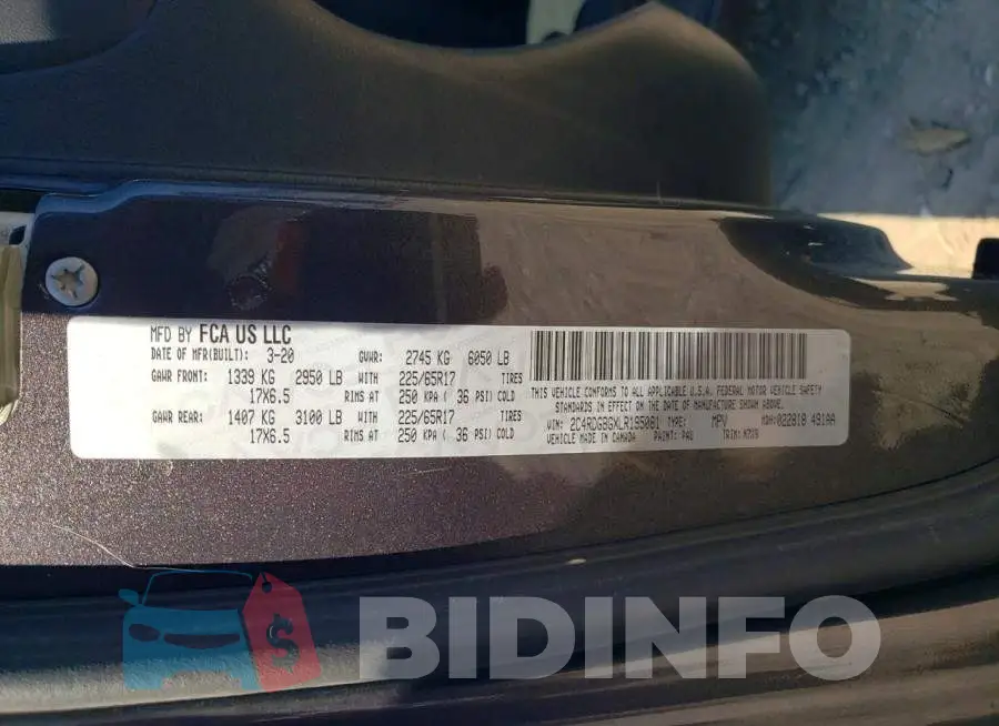 2C4RDGBGXLR195081 Photo# 13