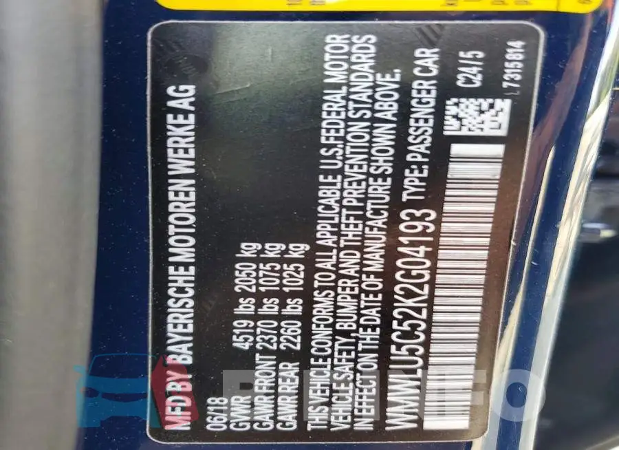 WMWLU5C52K2G04193 Photo# 14