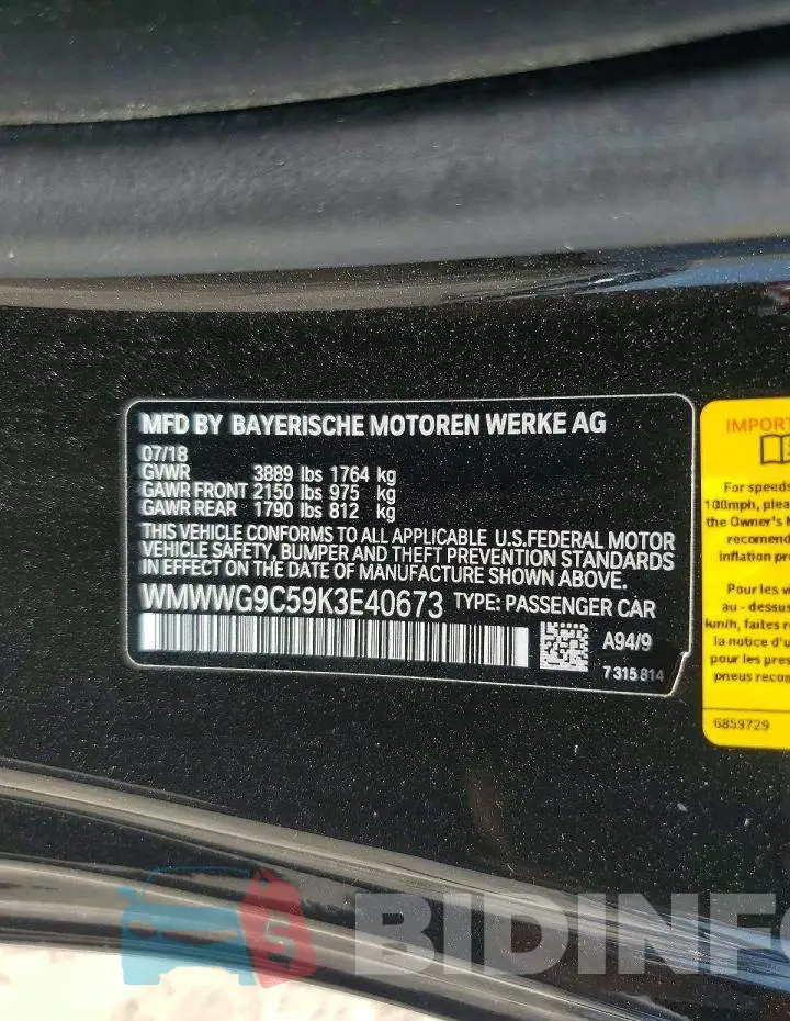WMWWG9C59K3E40673 Photo# 13