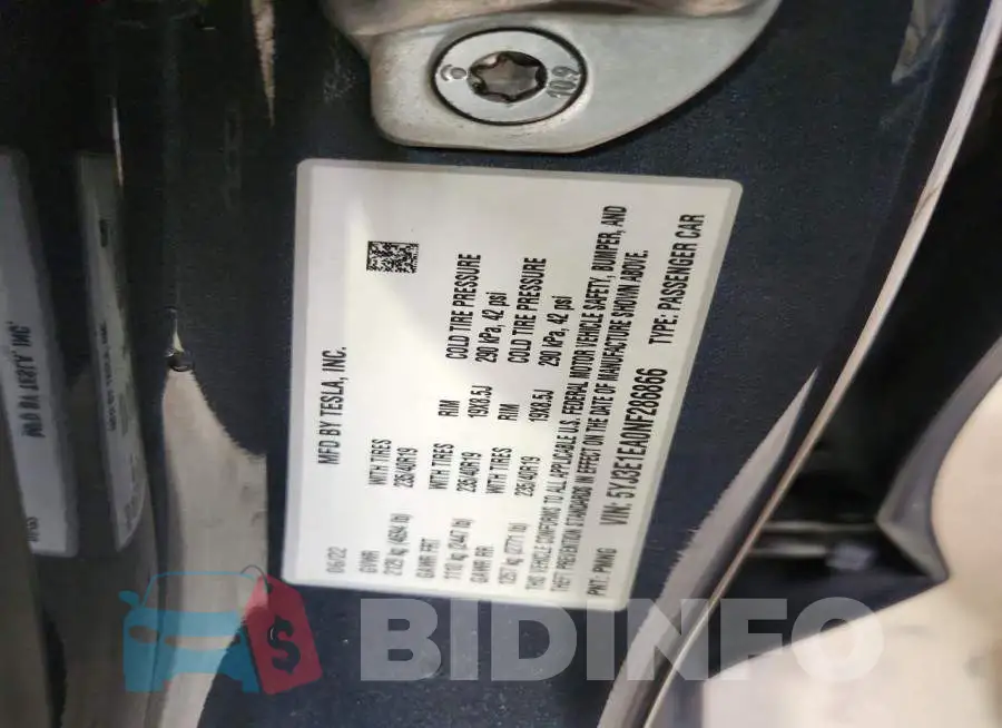5YJ3E1EA0NF286866 Photo# 12