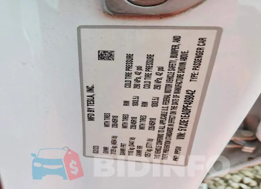 5YJ3E1EA0PF489842 Photo# 12