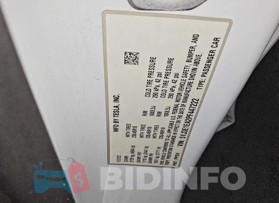 5YJ3E1EA2PF447222 Photo# 12