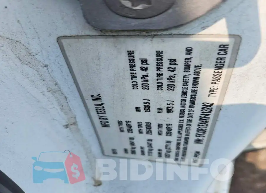 5YJ3E1EA4KF413243 Photo# 12