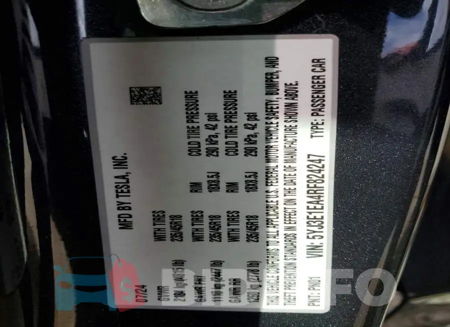 5YJ3E1EA4RF824247 Photo# 12