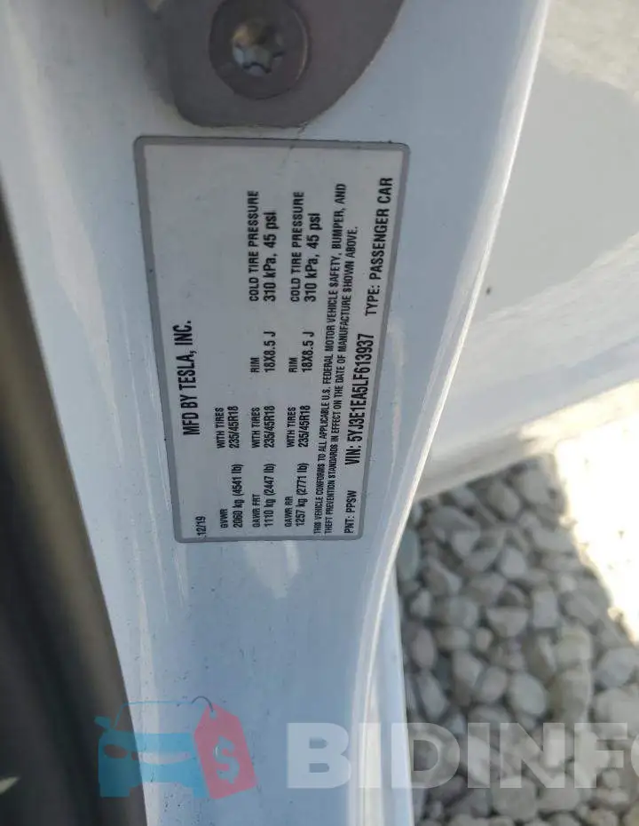 5YJ3E1EA5LF613937 Photo# 12