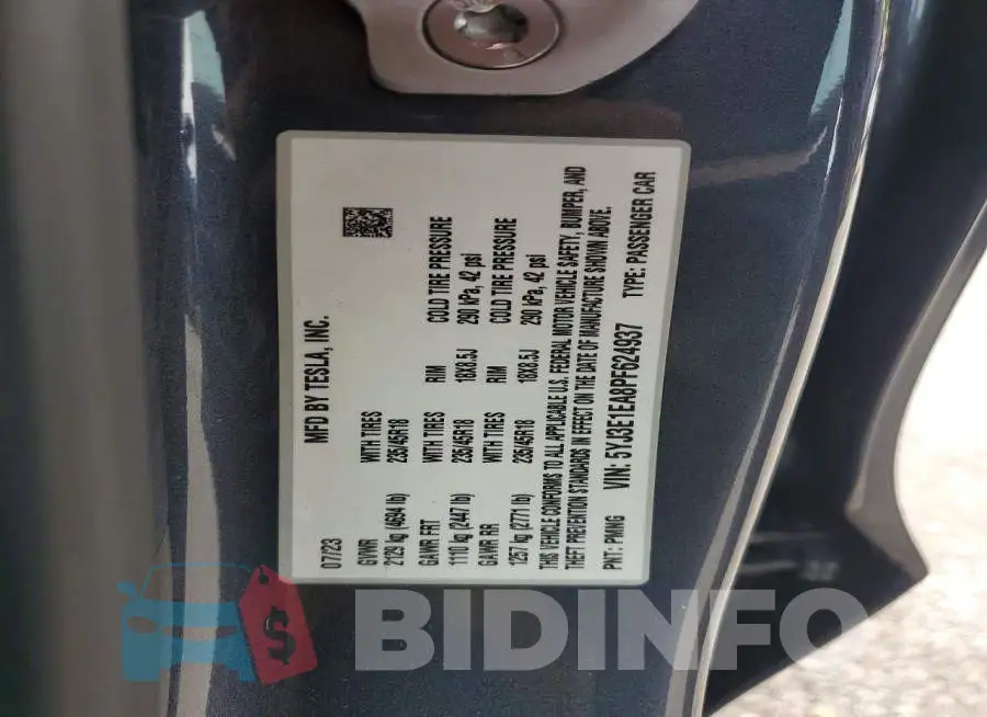 5YJ3E1EA8PF624937 Photo# 12