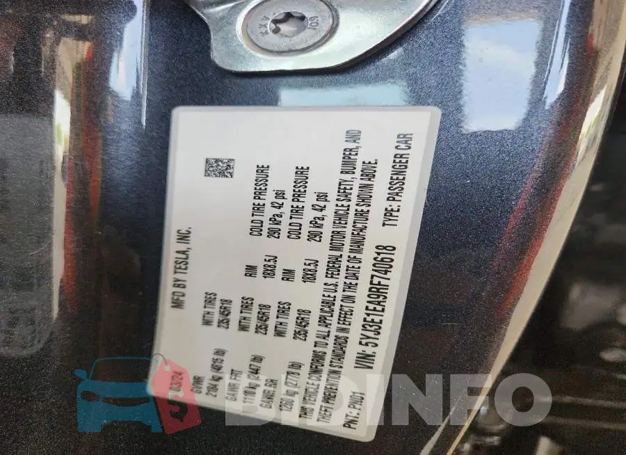 5YJ3E1EA9RF740618 Photo# 12