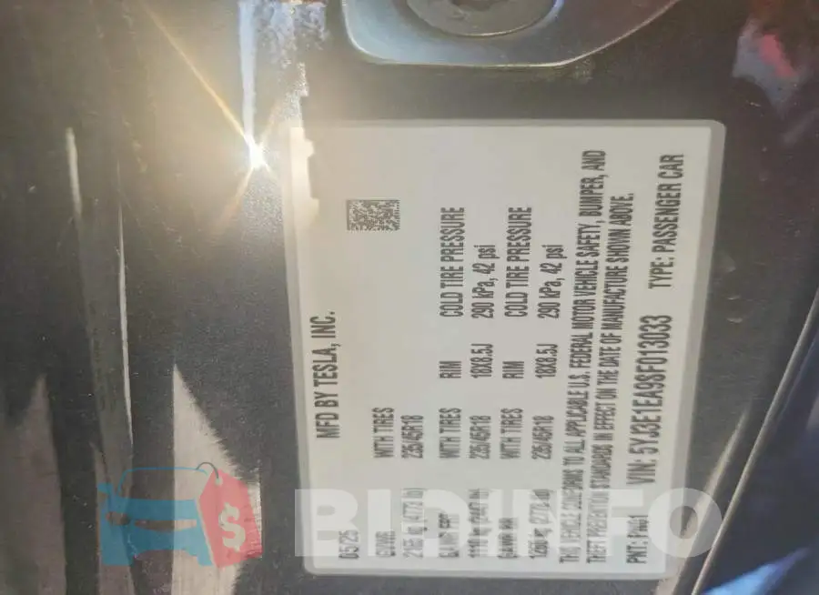 5YJ3E1EA9SF013033 Photo# 12