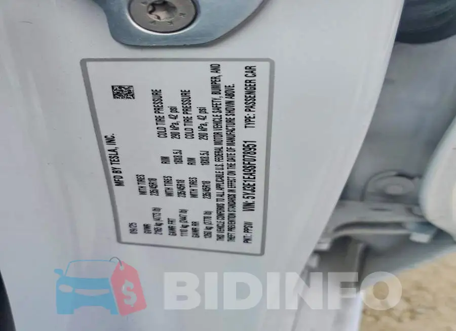5YJ3E1EA9SF078951 Photo# 12