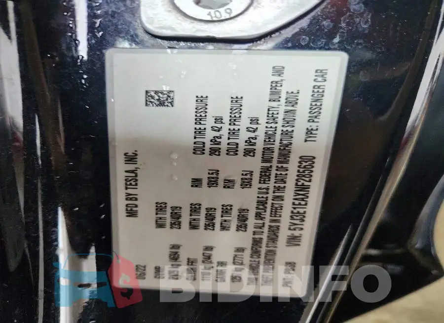5YJ3E1EAXNF285630 Photo# 13