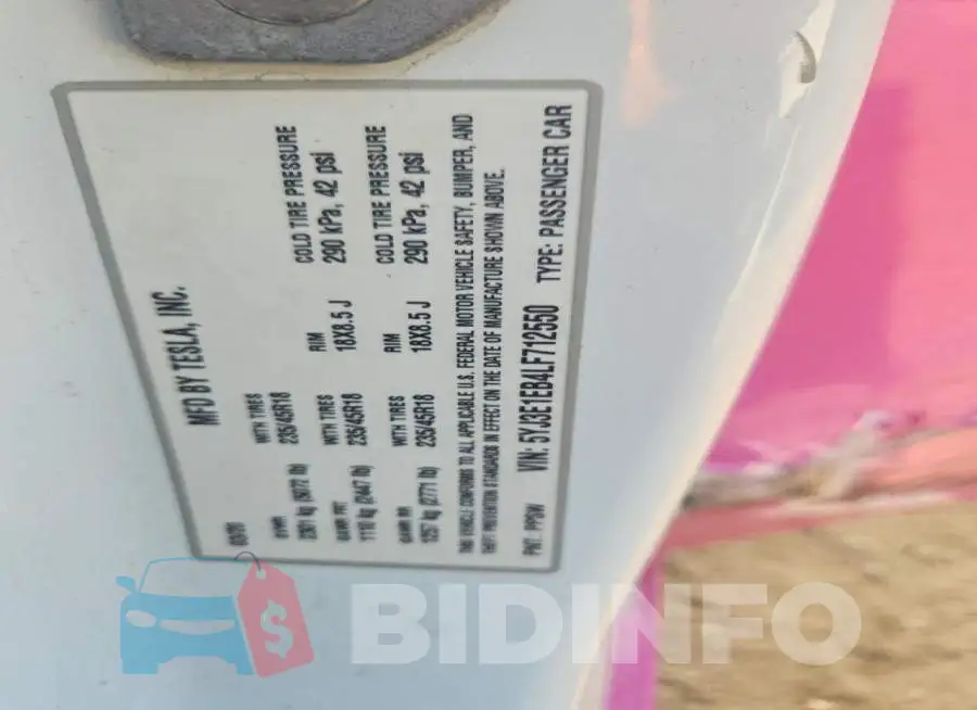 5YJ3E1EB4LF712550 Photo# 12