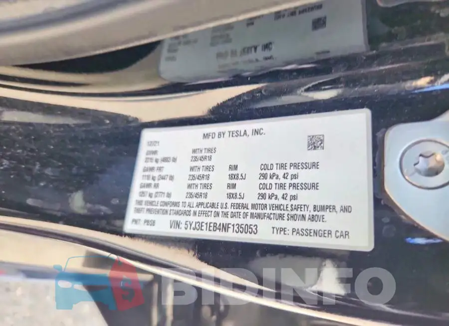 5YJ3E1EB4NF135053 Photo# 12