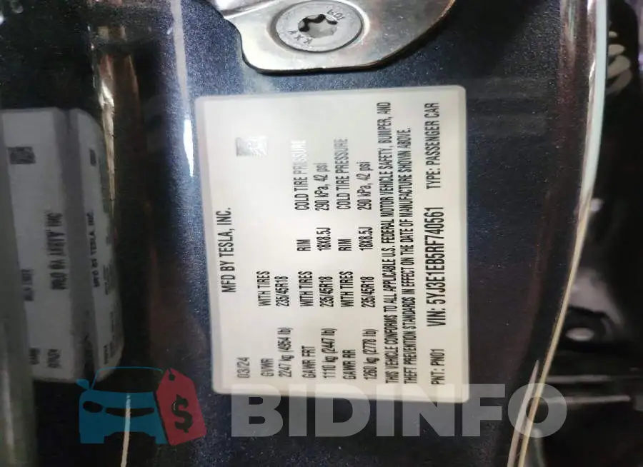 5YJ3E1EB5RF740561 Photo# 13