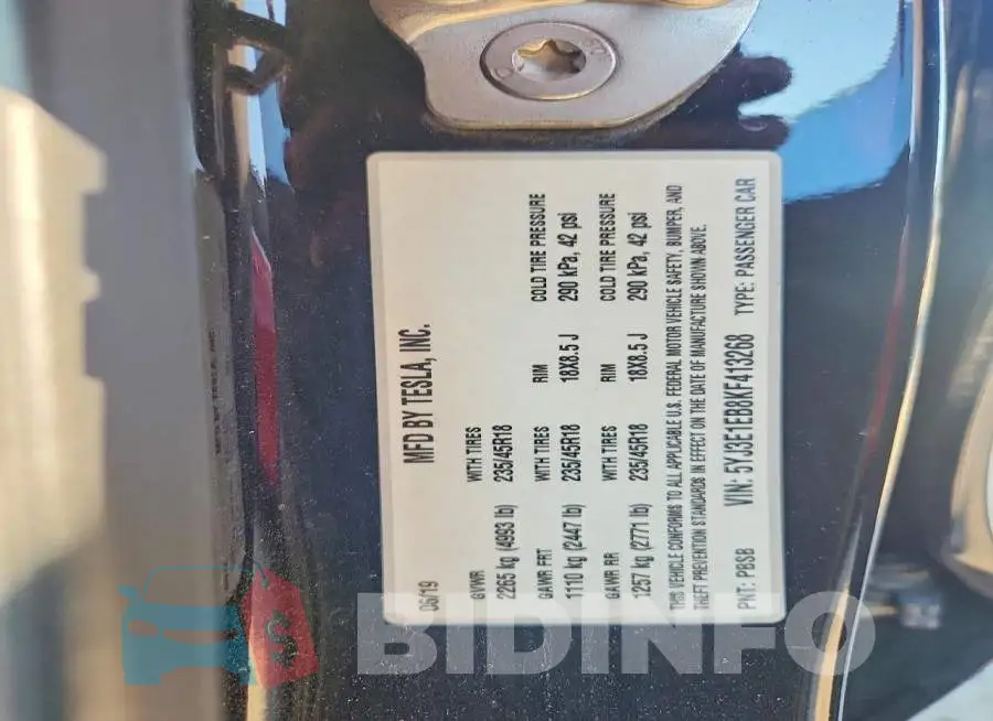 5YJ3E1EB8KF413268 Photo# 12