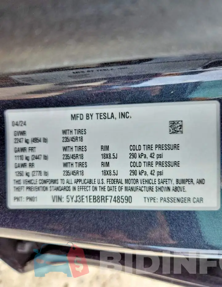 5YJ3E1EB8RF748590 Photo# 12