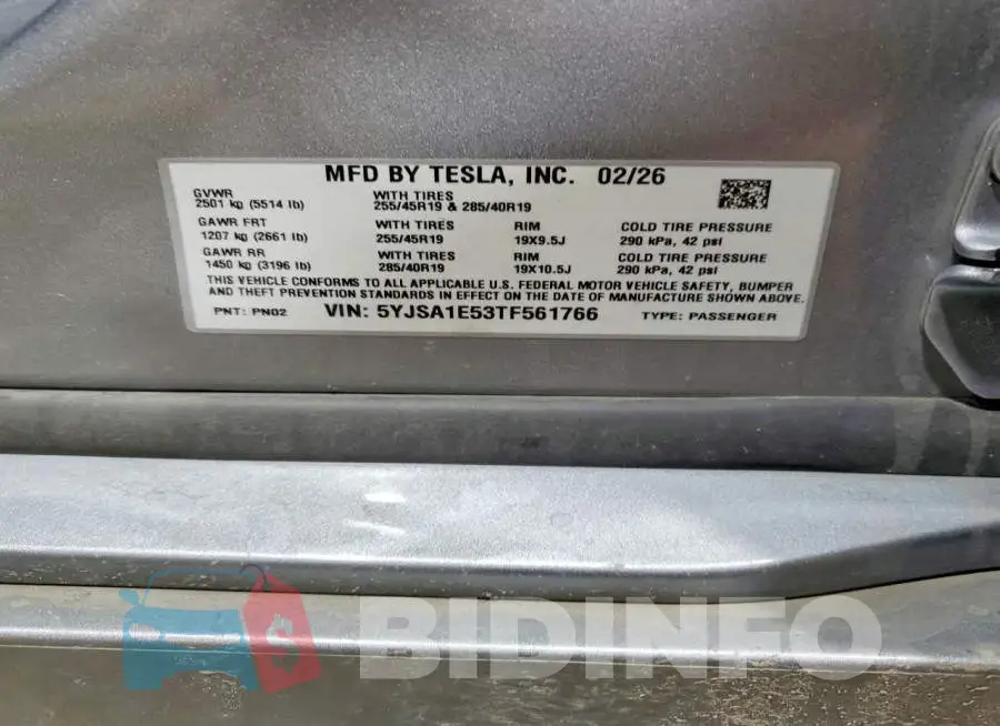 5YJSA1E53TF561766 Photo# 12