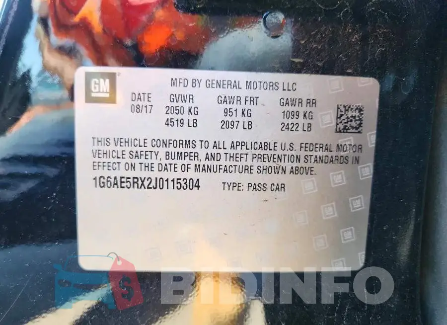 1G6AE5RX2J0115304 Photo# 12