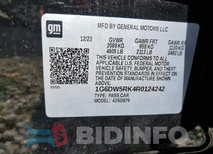 1G6DW5RK4R0124242 Photo# 13