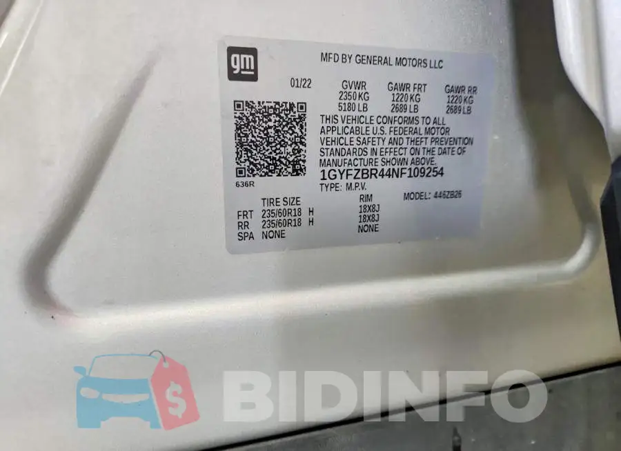 1GYFZBR44NF109254 Photo# 12