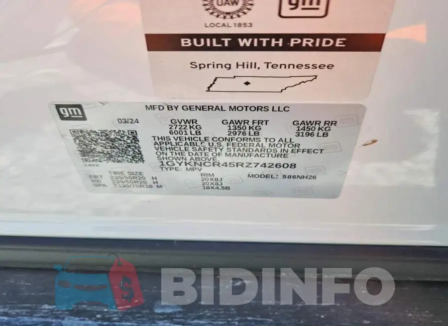 1GYKNCR45RZ742608 Photo# 12