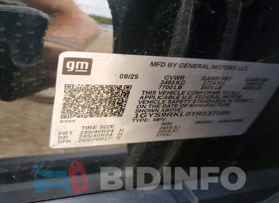 1GYS9RKL0TR137105 Photo# 13