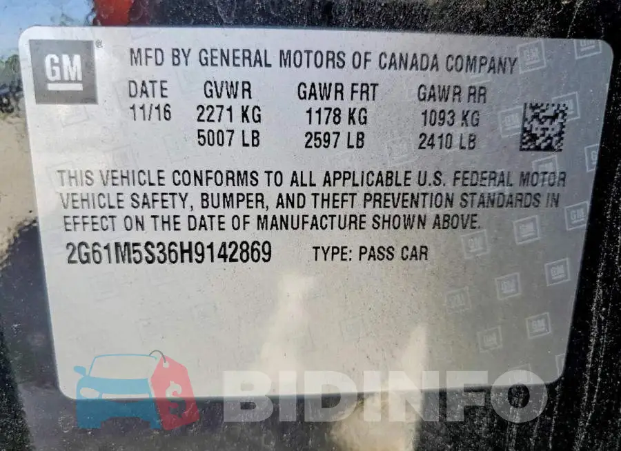 2G61M5S36H9142869 Photo# 13