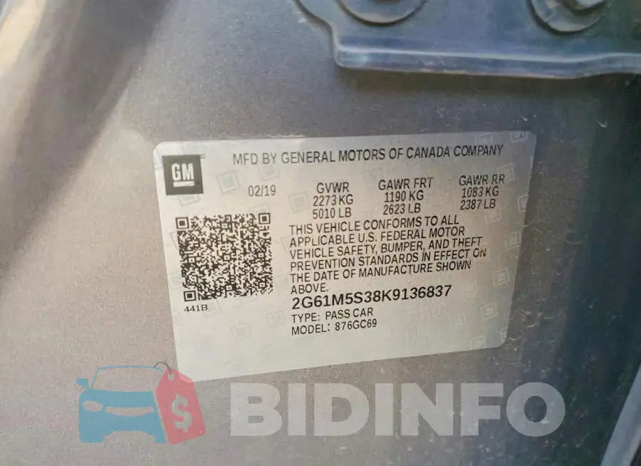 2G61M5S38K9136837 Photo# 12