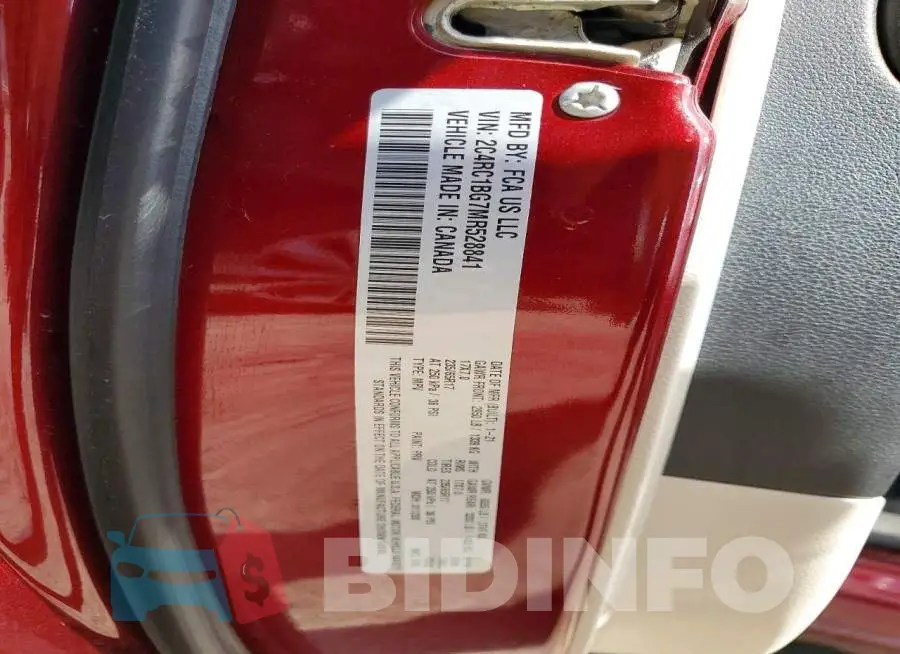 2C4RC1BG7MR528841 Photo# 13