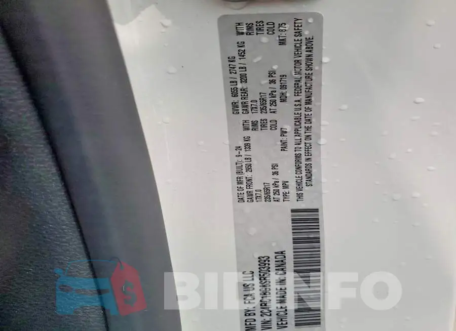 2C4RC1BG8SR503993 Photo# 13
