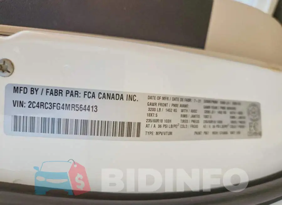 2C4RC3FG4MR564413 Photo# 13