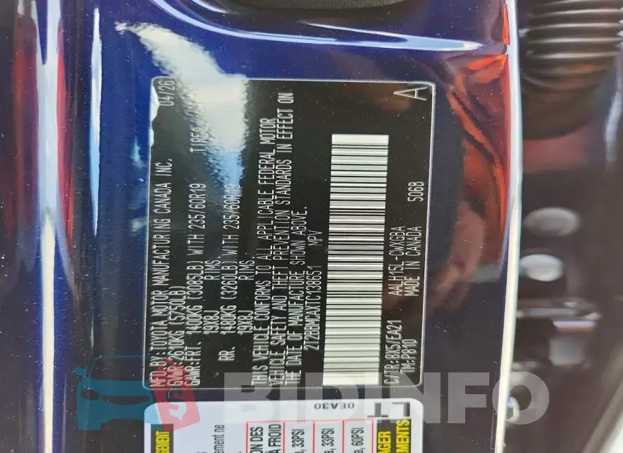 2T2BBMCAXTC138651 Photo# 13