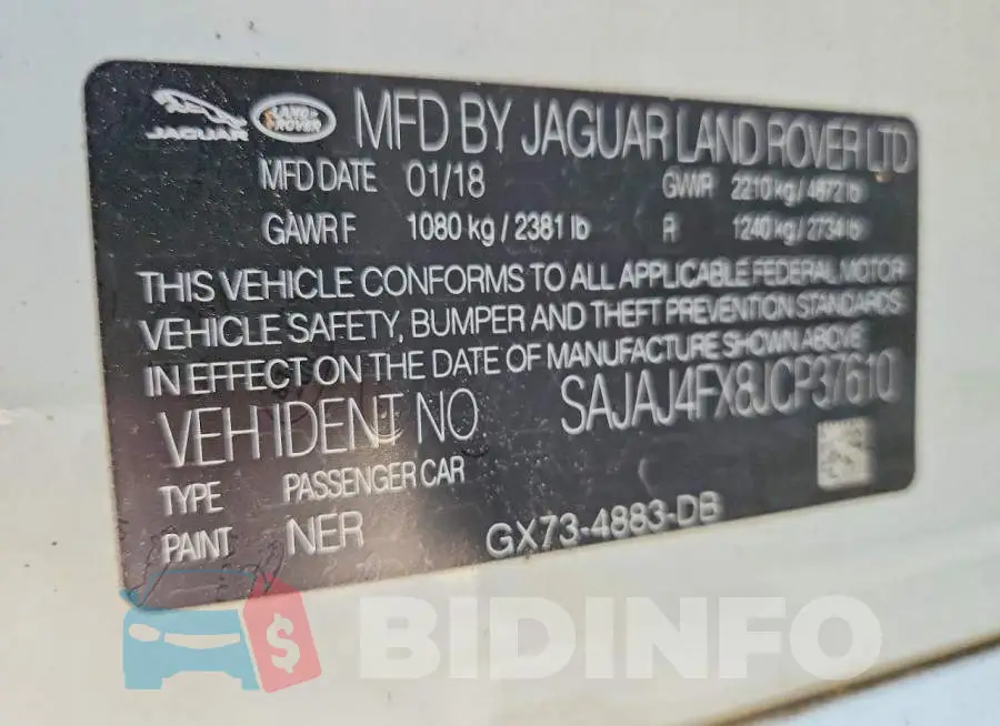 SAJAJ4FX8JCP37610 Photo# 12