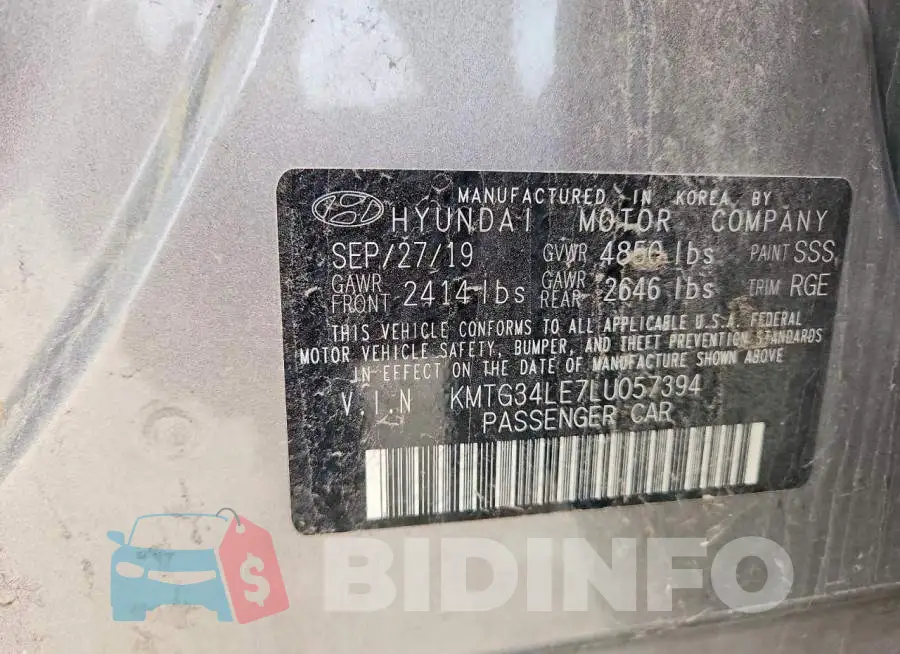 KMTG34LE7LU057394 Photo# 12