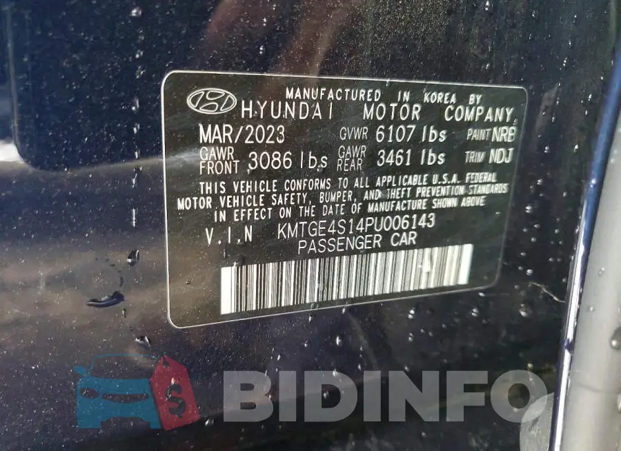 KMTGE4S14PU006143 Photo# 12