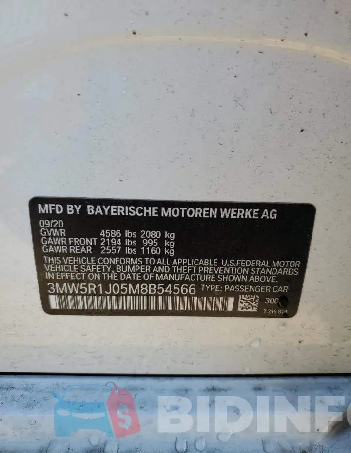 3MW5R1J05M8B54566 Photo# 12