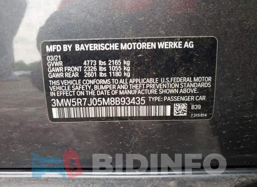 3MW5R7J05M8B93435 Photo# 12