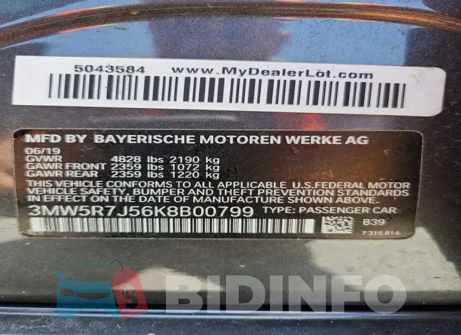 3MW5R7J56K8B00799 Photo# 13