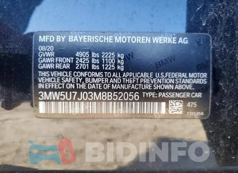 3MW5U7J03M8B52056 Photo# 12