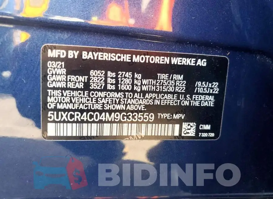 5UXCR4C04M9G33559 Photo# 13