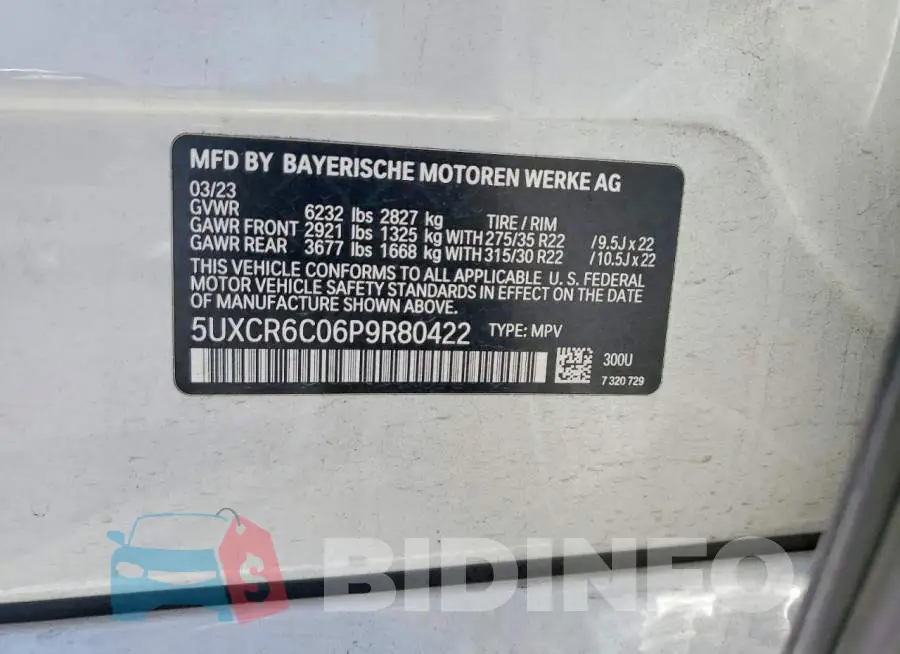 5UXCR6C06P9R80422 Photo# 12