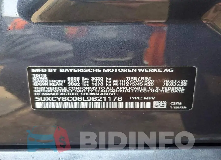 5UXCY8C06L9B21178 Photo# 12