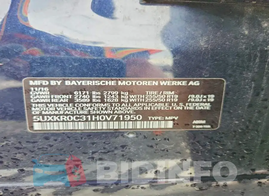 5UXKR0C31H0V71950 Photo# 13