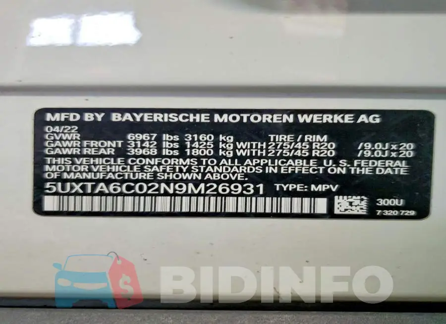 5UXTA6C02N9M26931 Photo# 13
