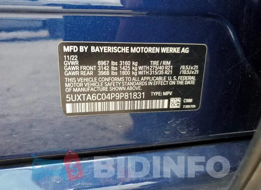 5UXTA6C04P9P81831 Photo# 12
