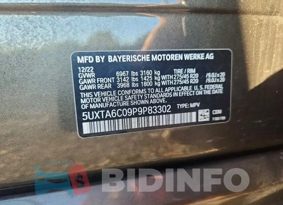 5UXTA6C09P9P83302 Photo# 13