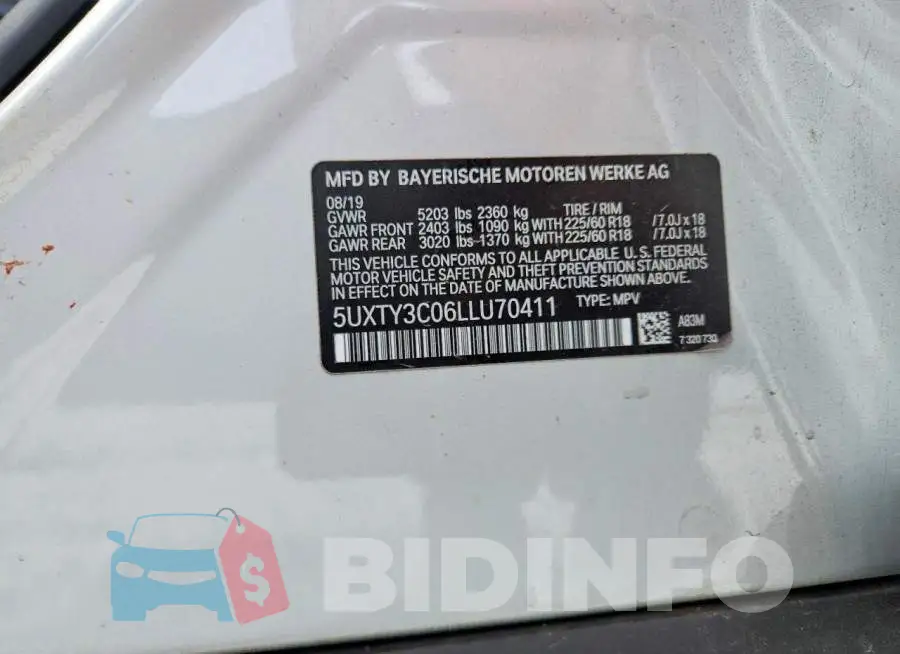 5UXTY3C06LLU70411 Photo# 12