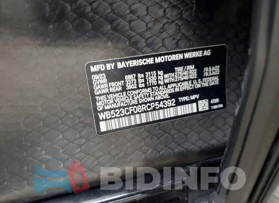 WB523CF08RCP54392 Photo# 12